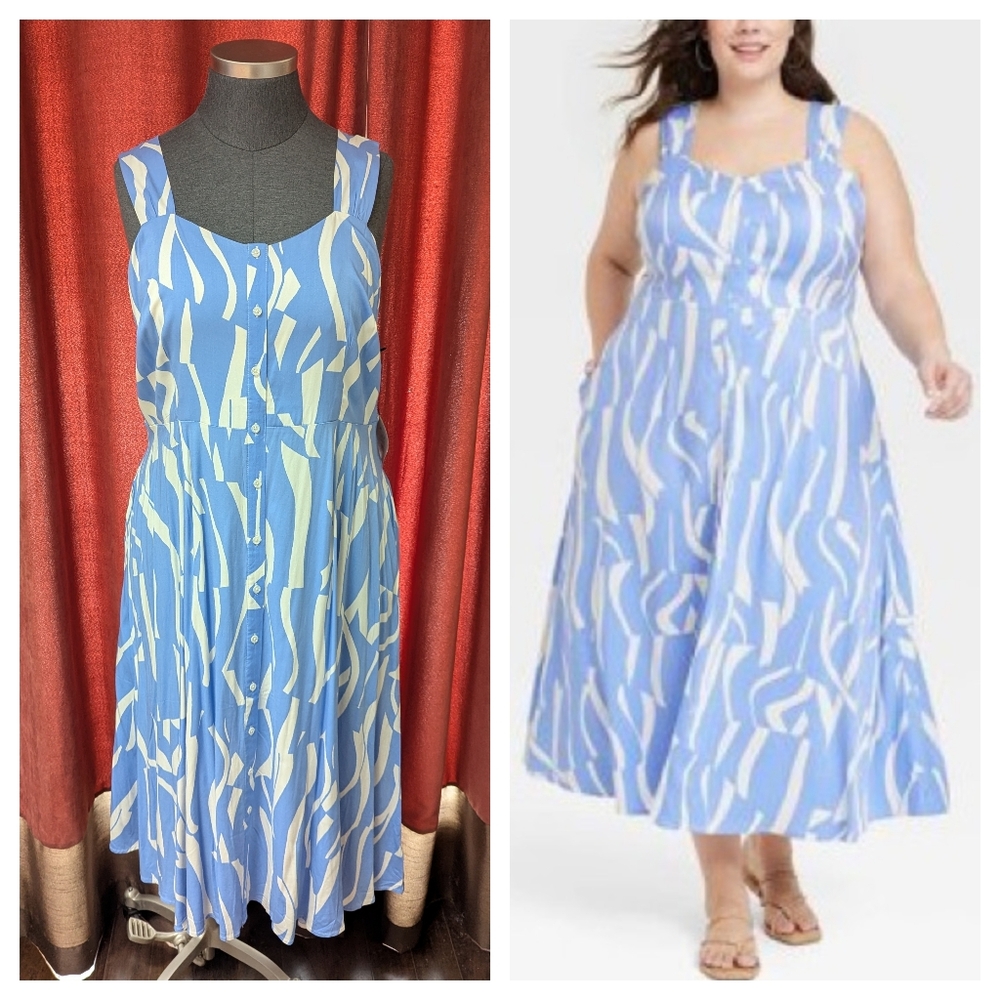 Printed A-Line Dress